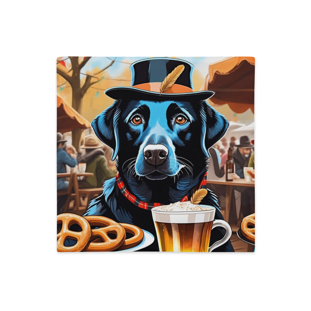 PugMug Custom Black Labrador Retriever Premium Pillow Case