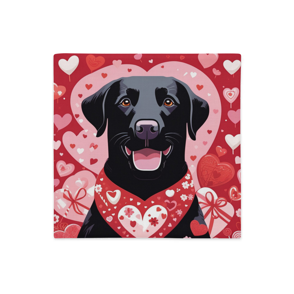 PugMug Custom Black Labrador Retriever Premium Pillow Case