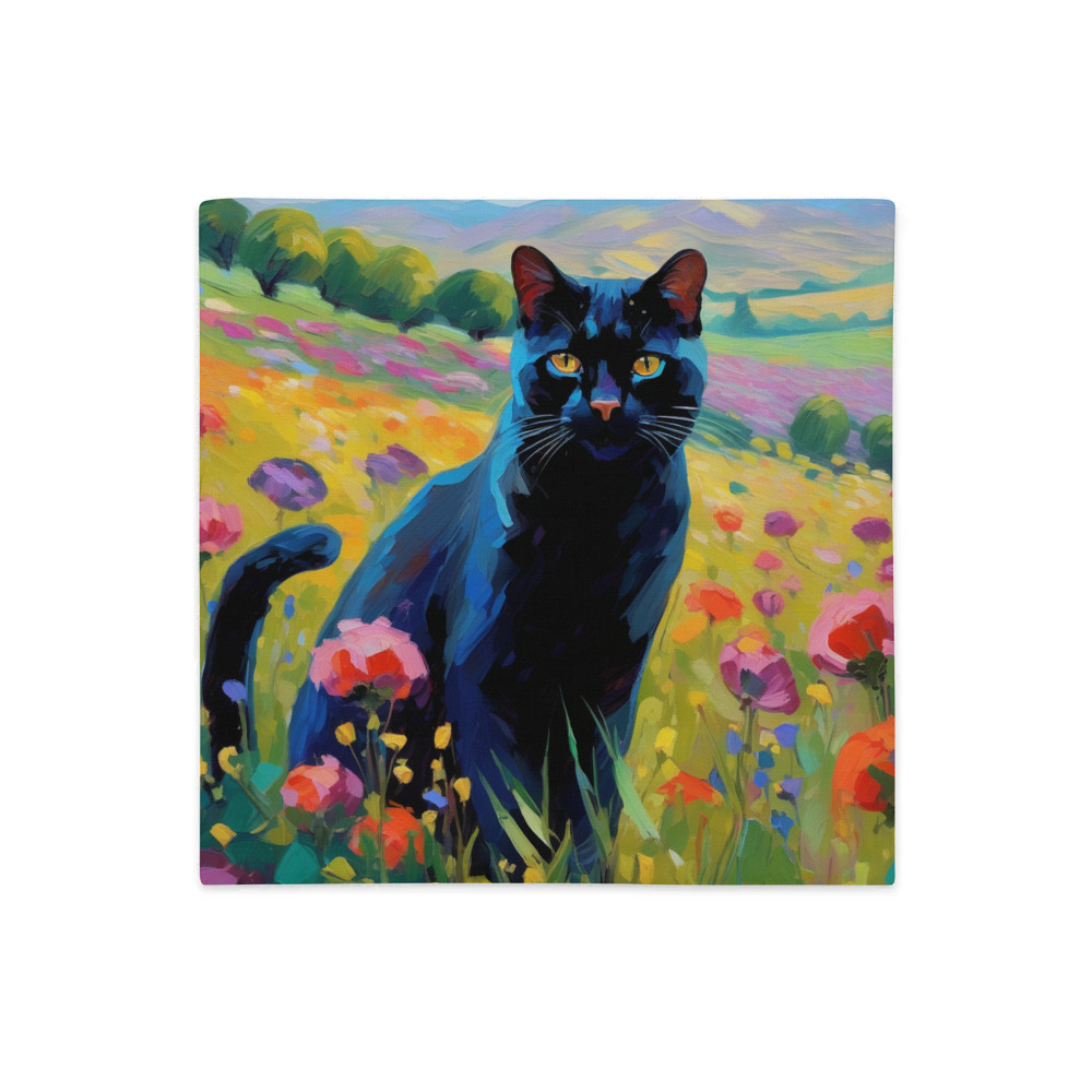 PugMug Custom Black Exotic Cat Premium Pillow Case