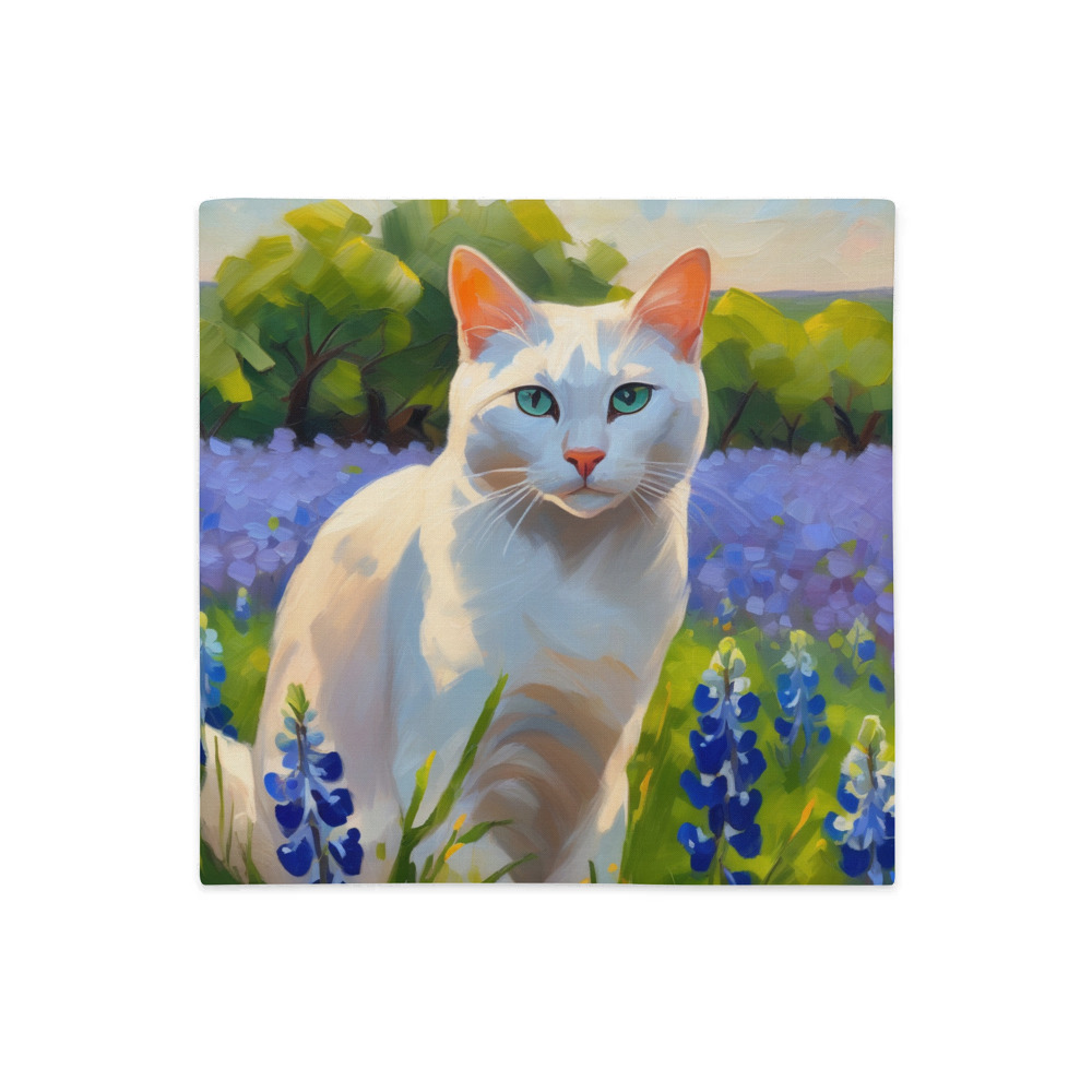 PugMug Custom White Companion Cat Premium Pillow Case