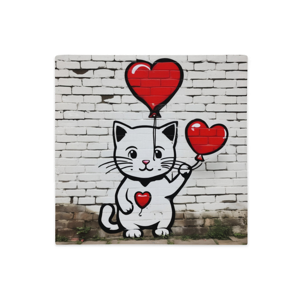 PugMug Custom White Companion Cat Premium Pillow Case