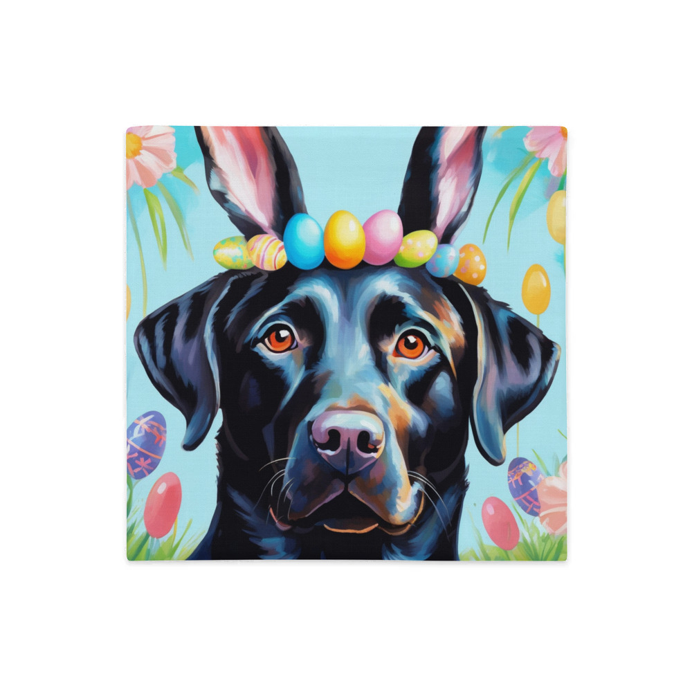 PugMug Custom Black Labrador Retriever Premium Pillow Case