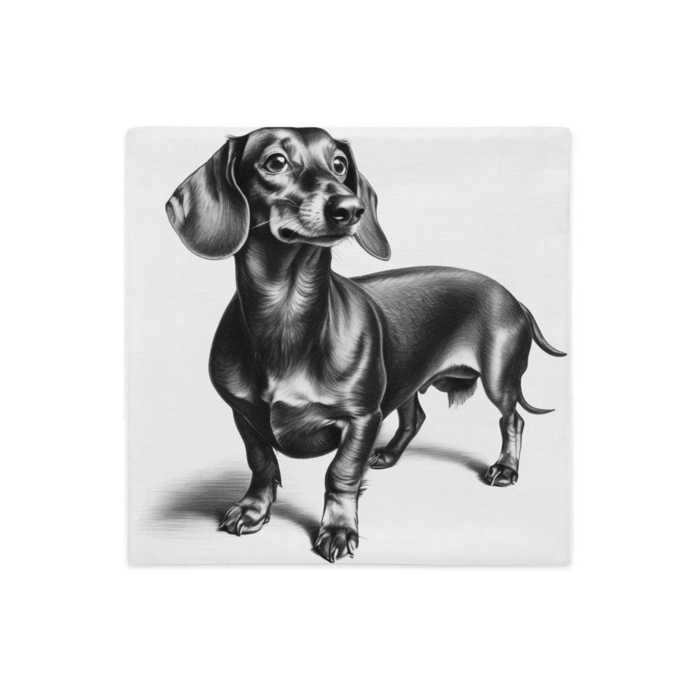 PugMug Custom Black Dachshund Premium Pillow Case