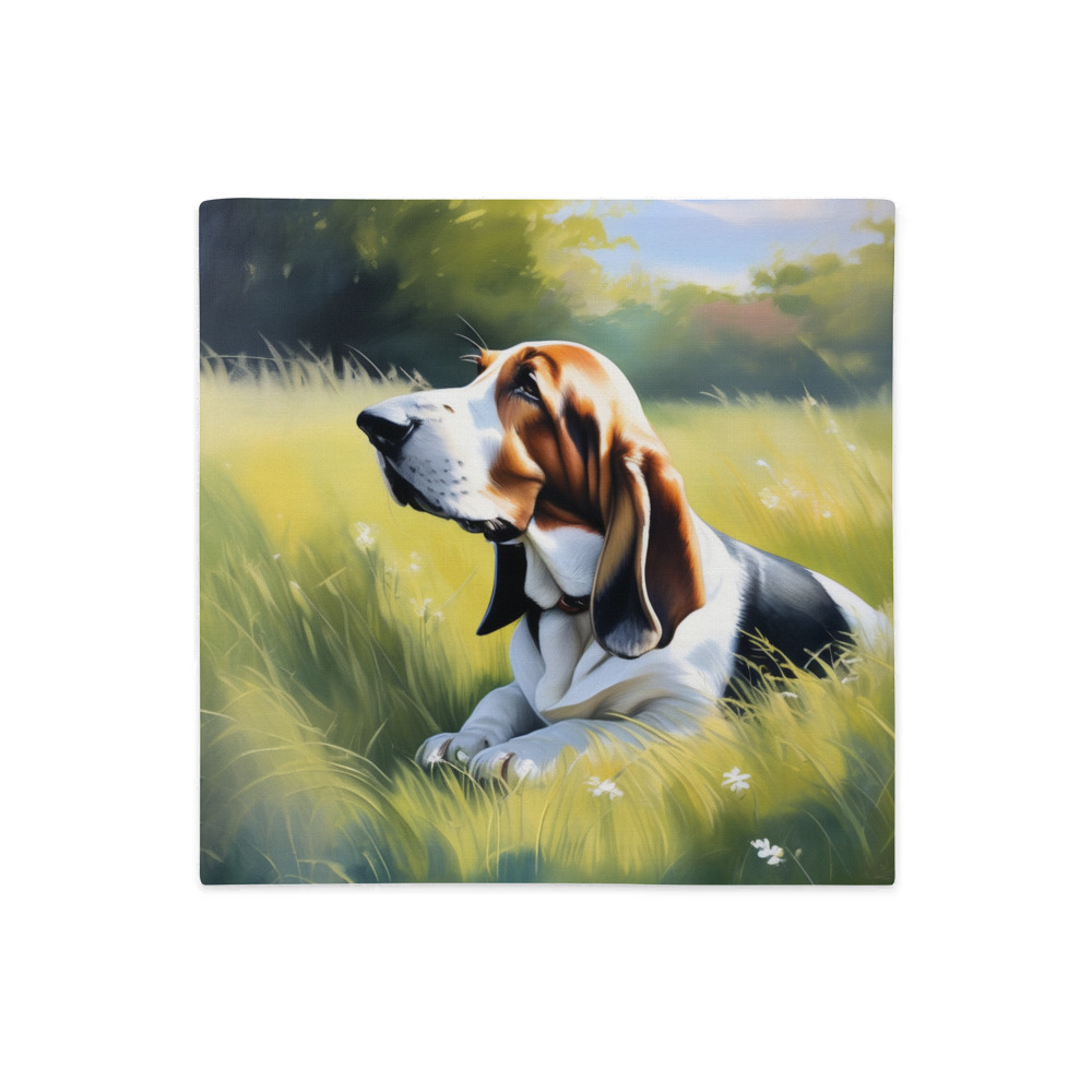 PugMug Custom Basset Hound Premium Pillow Case