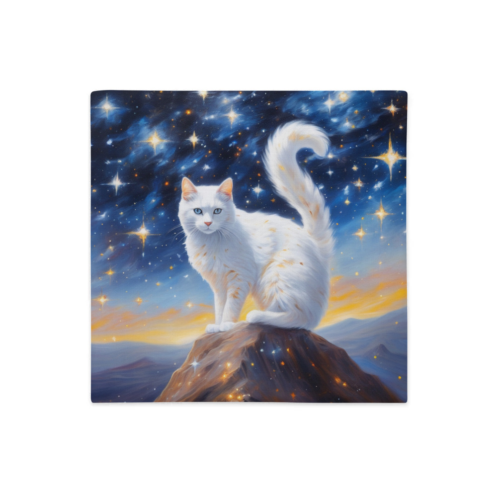 PugMug Custom White Companion Cat Premium Pillow Case