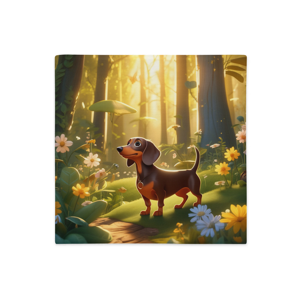 PugMug Custom Tan Dachshund Premium Pillow Case