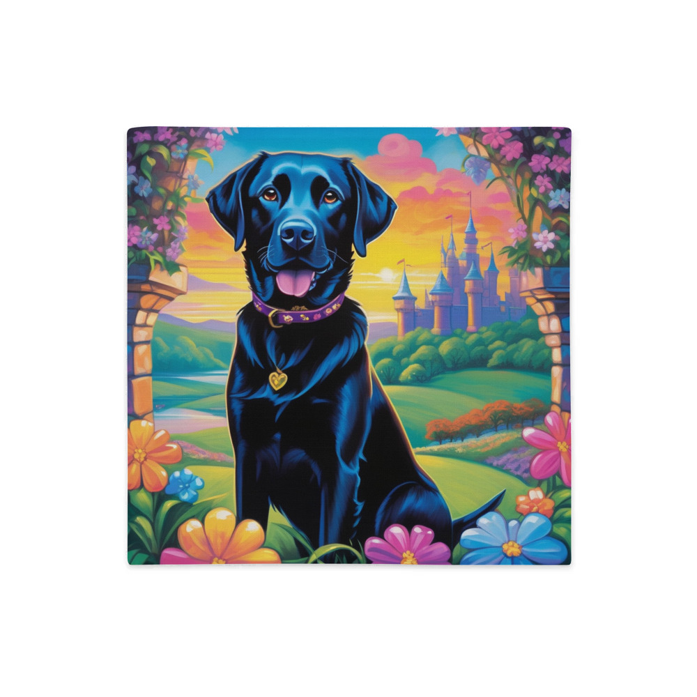 PugMug Custom Black Labrador Retriever Premium Pillow Case