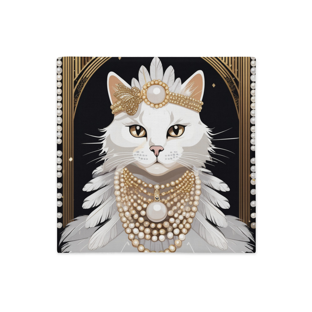 PugMug Custom White Companion Cat Premium Pillow Case