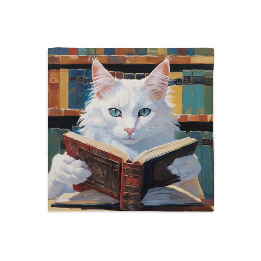 PugMug Custom White Companion Cat Premium Pillow Case