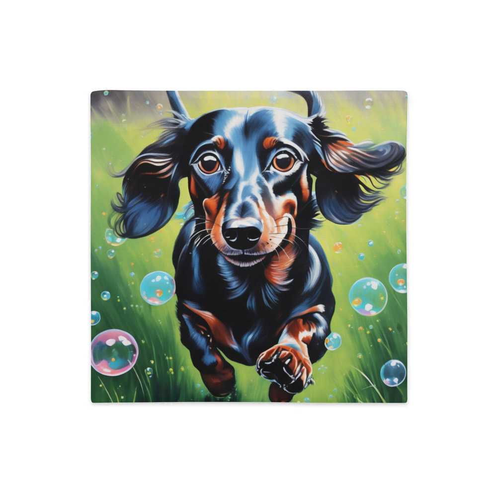 PugMug Custom Black Dachshund Premium Pillow Case