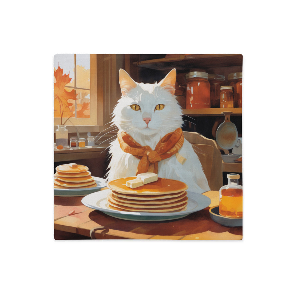 PugMug Custom White Companion Cat Premium Pillow Case