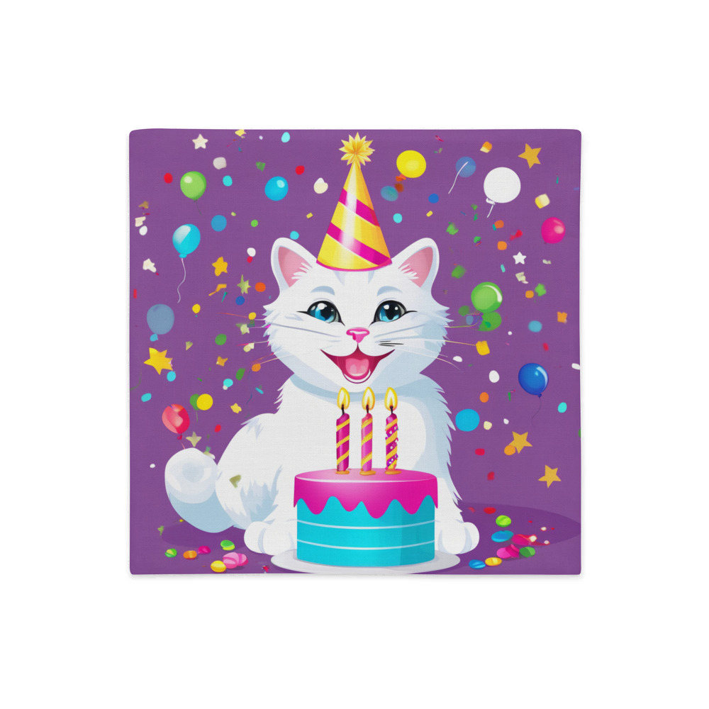 PugMug Custom White Companion Cat Premium Pillow Case