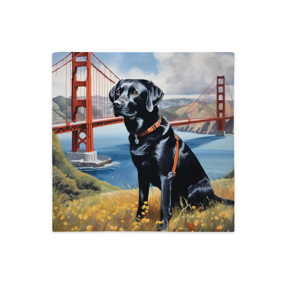 PugMug Custom Black Labrador Retriever Premium Pillow Case