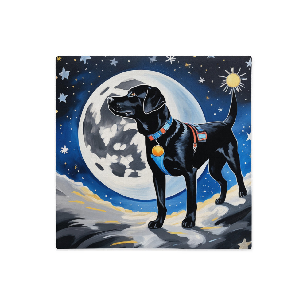 PugMug Custom Black Labrador Retriever Premium Pillow Case