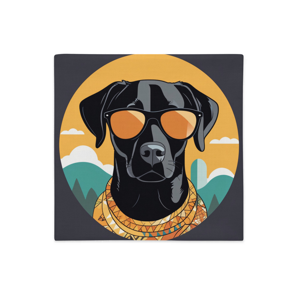 PugMug Custom Black Labrador Retriever Premium Pillow Case