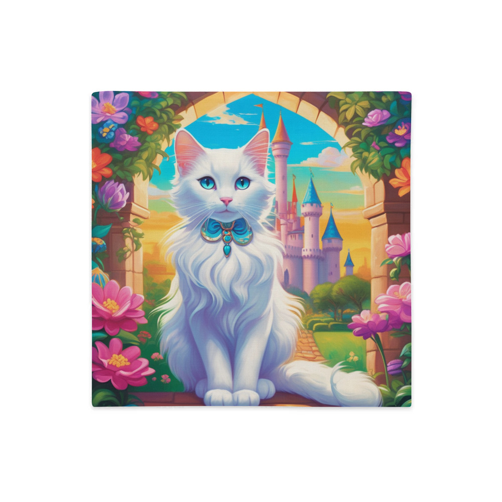 PugMug Custom White Companion Cat Premium Pillow Case