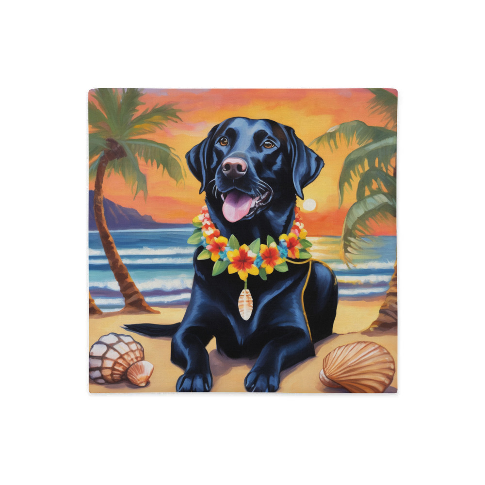 PugMug Custom Black Labrador Retriever Premium Pillow Case