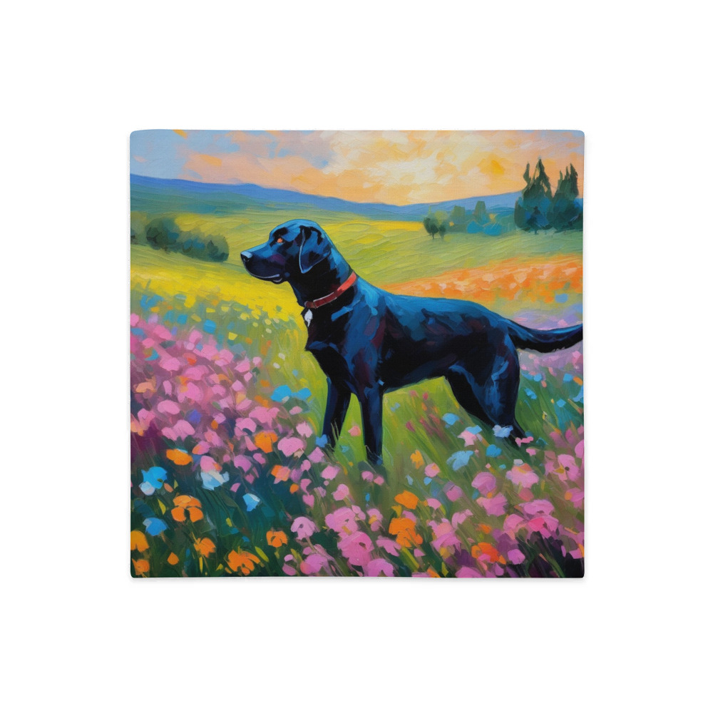 PugMug Custom Black Labrador Retriever Premium Pillow Case