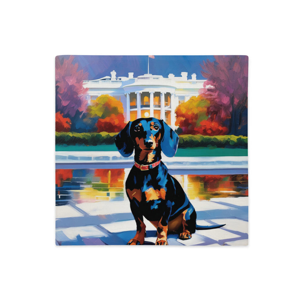 PugMug Custom Black Dachshund Premium Pillow Case