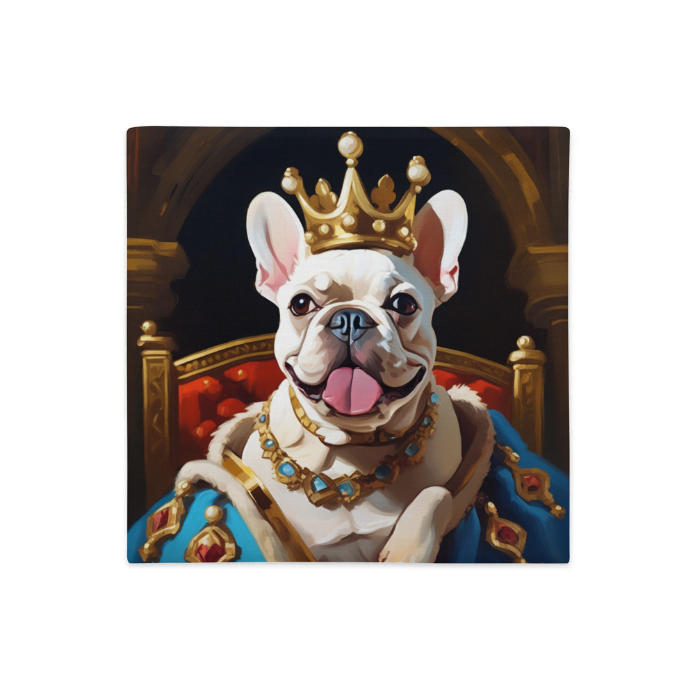 PugMug Custom White French Bulldog Premium Pillow Case
