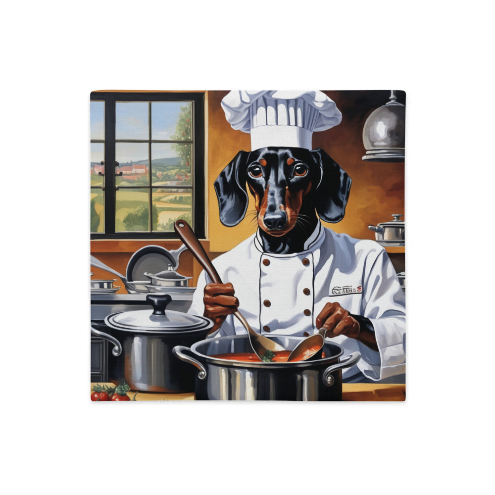 PugMug Custom Black Dachshund Premium Pillow Case