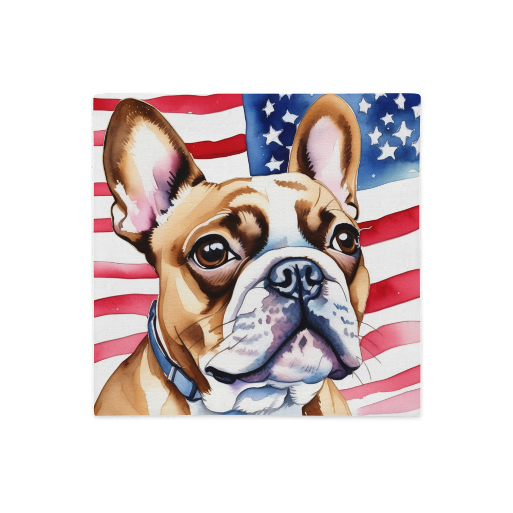 PugMug Custom Tan French Bulldog Premium Pillow Case