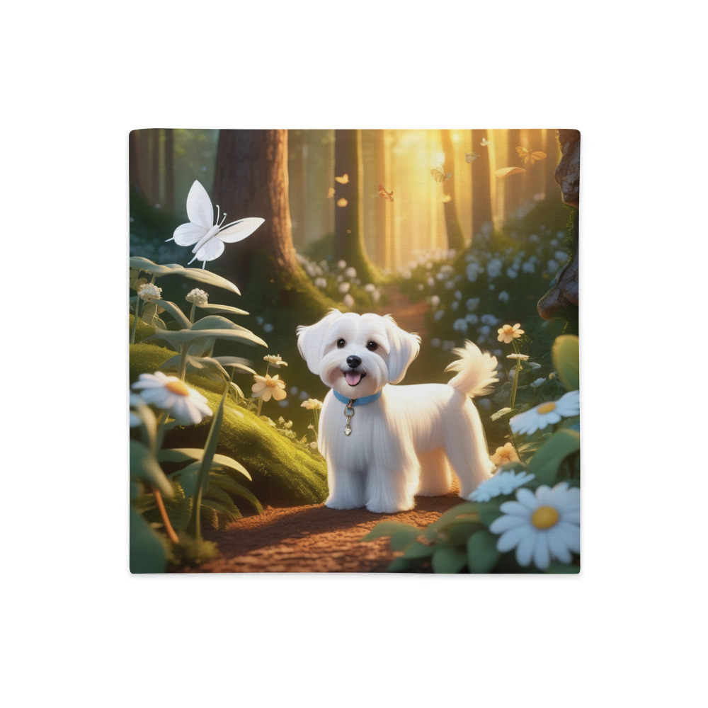 PugMug Custom White Havanese Dog Premium Pillow Case