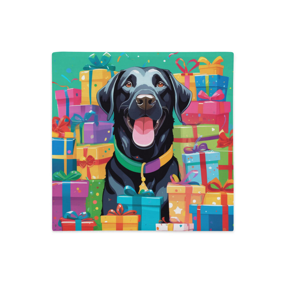 PugMug Custom Black Labrador Retriever Premium Pillow Case