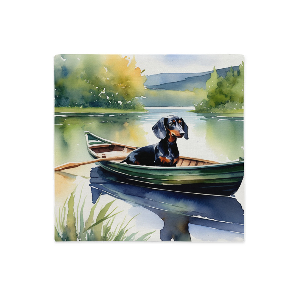 PugMug Custom Black Dachshund Premium Pillow Case