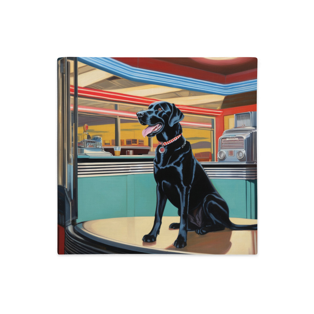 PugMug Custom Black Labrador Retriever Premium Pillow Case