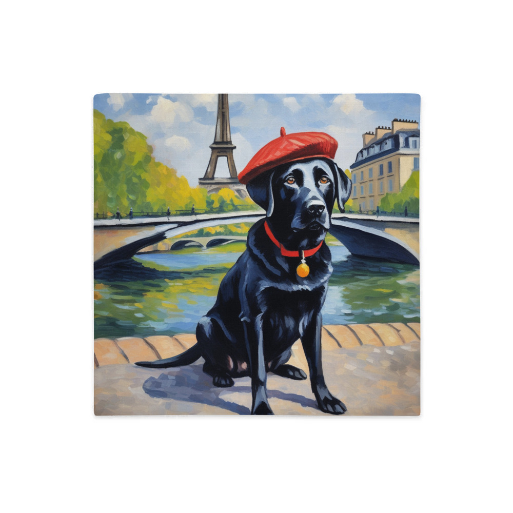 PugMug Custom Black Labrador Retriever Premium Pillow Case