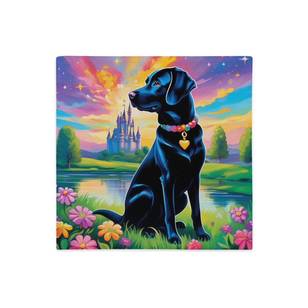 PugMug Custom Black Labrador Retriever Premium Pillow Case