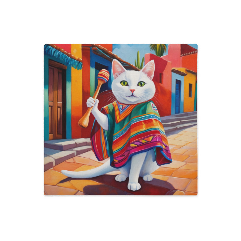 PugMug Custom White Companion Cat Premium Pillow Case