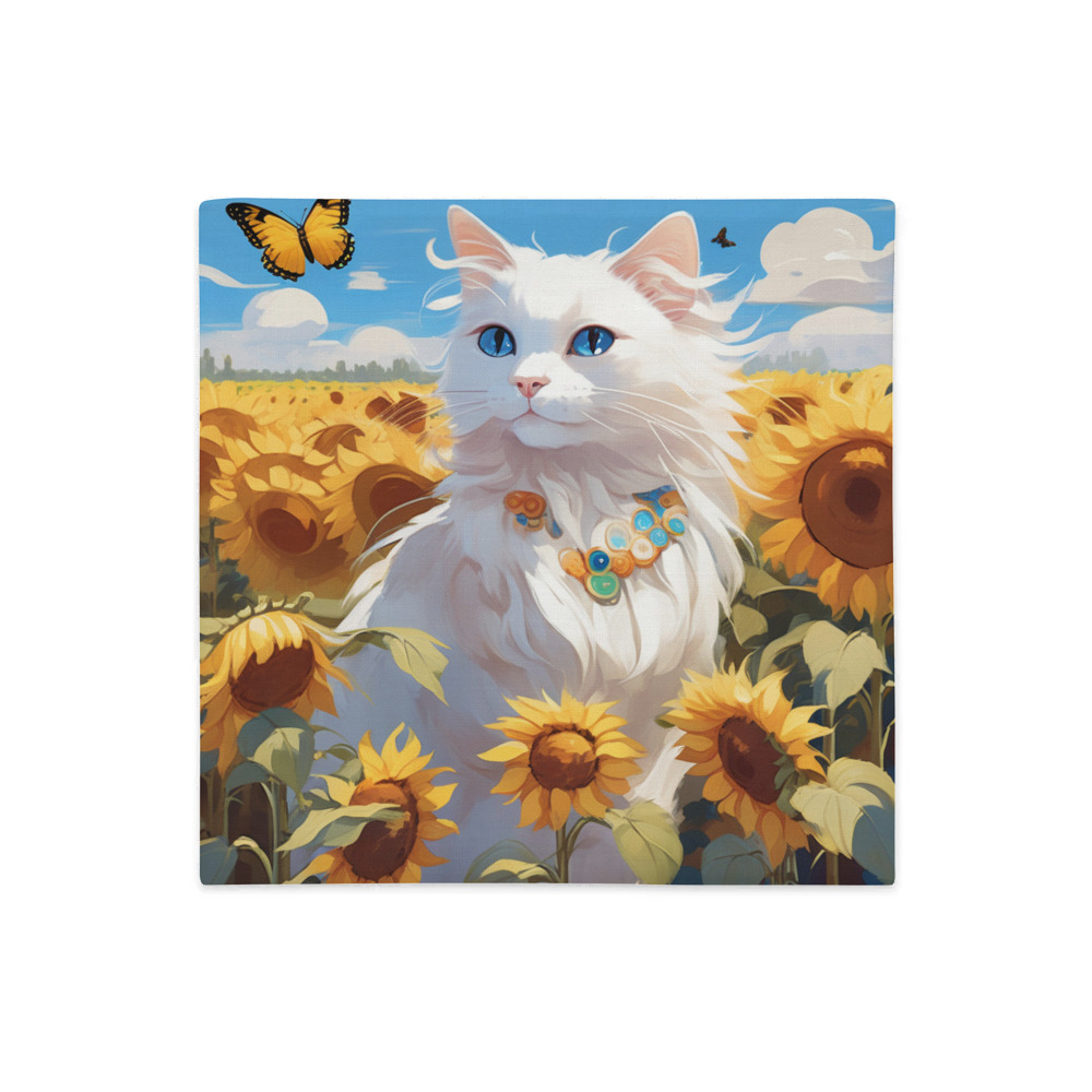 PugMug Custom White Ragdoll Cat Premium Pillow Case