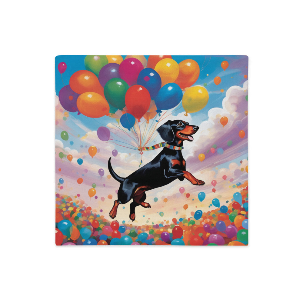 PugMug Custom Black Dachshund Premium Pillow Case