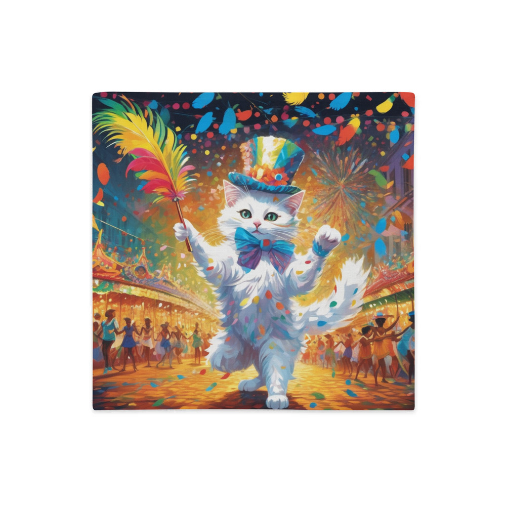 PugMug Custom White Companion Cat Premium Pillow Case