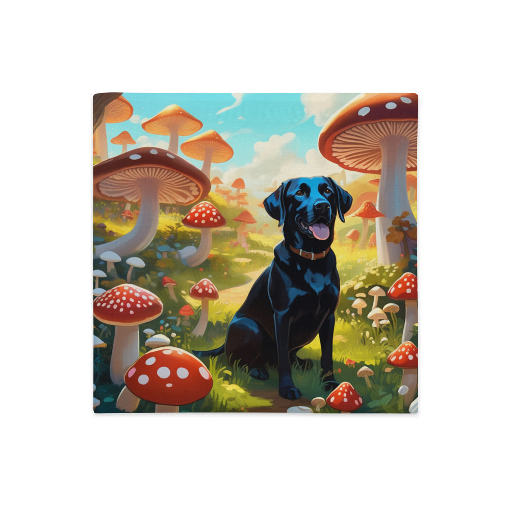 PugMug Custom Black Labrador Retriever Premium Pillow Case