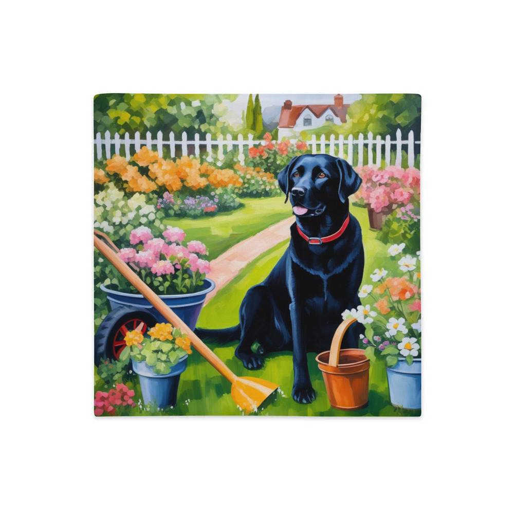 PugMug Custom Black Labrador Retriever Premium Pillow Case