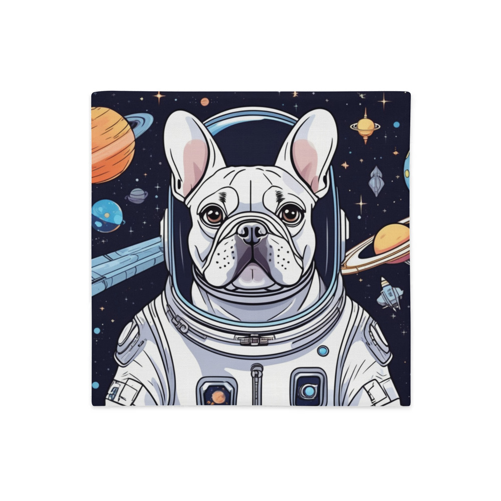 PugMug Custom White French Bulldog Premium Pillow Case