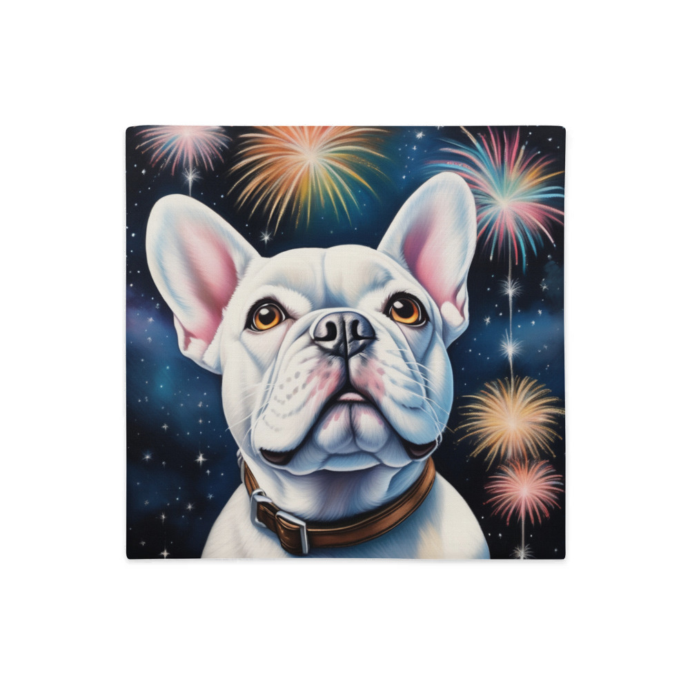 PugMug Custom White French Bulldog Premium Pillow Case