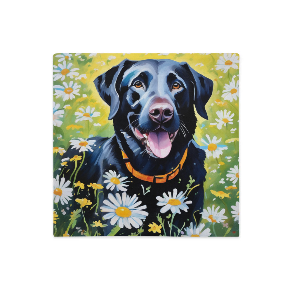 PugMug Custom Black Labrador Retriever Premium Pillow Case