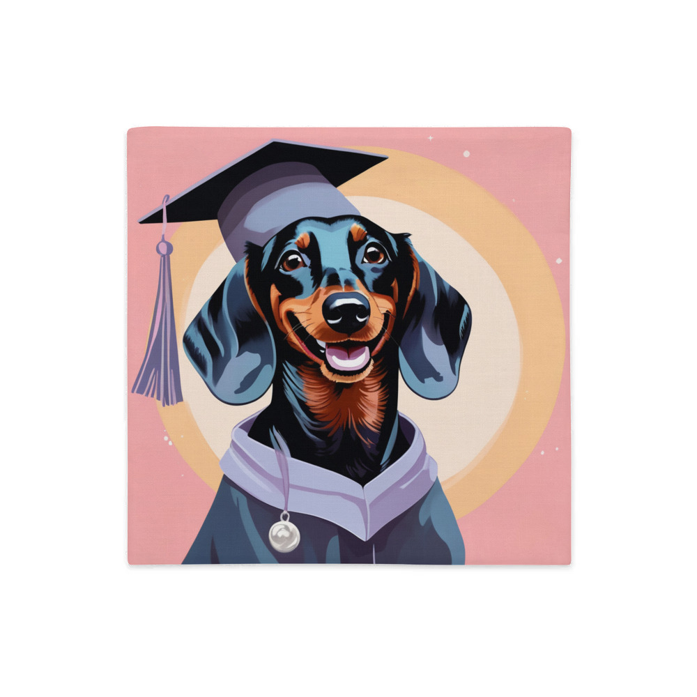 PugMug Custom Black Dachshund Premium Pillow Case