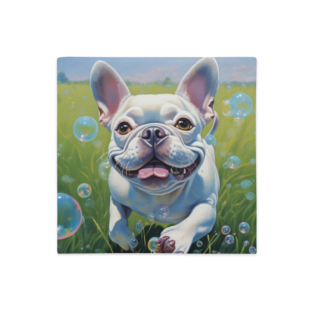 PugMug Custom White French Bulldog Premium Pillow Case