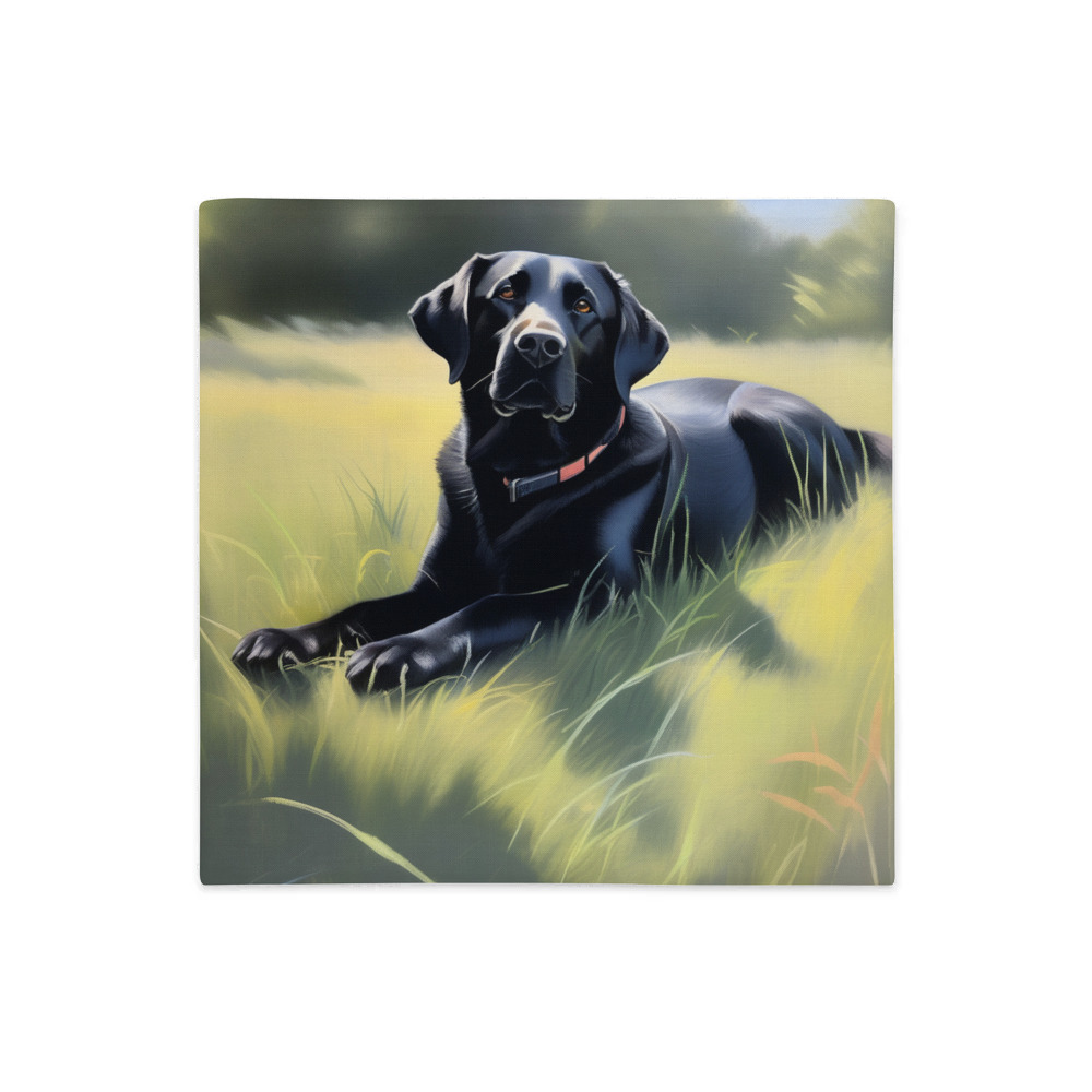 PugMug Custom Black Labrador Retriever Premium Pillow Case
