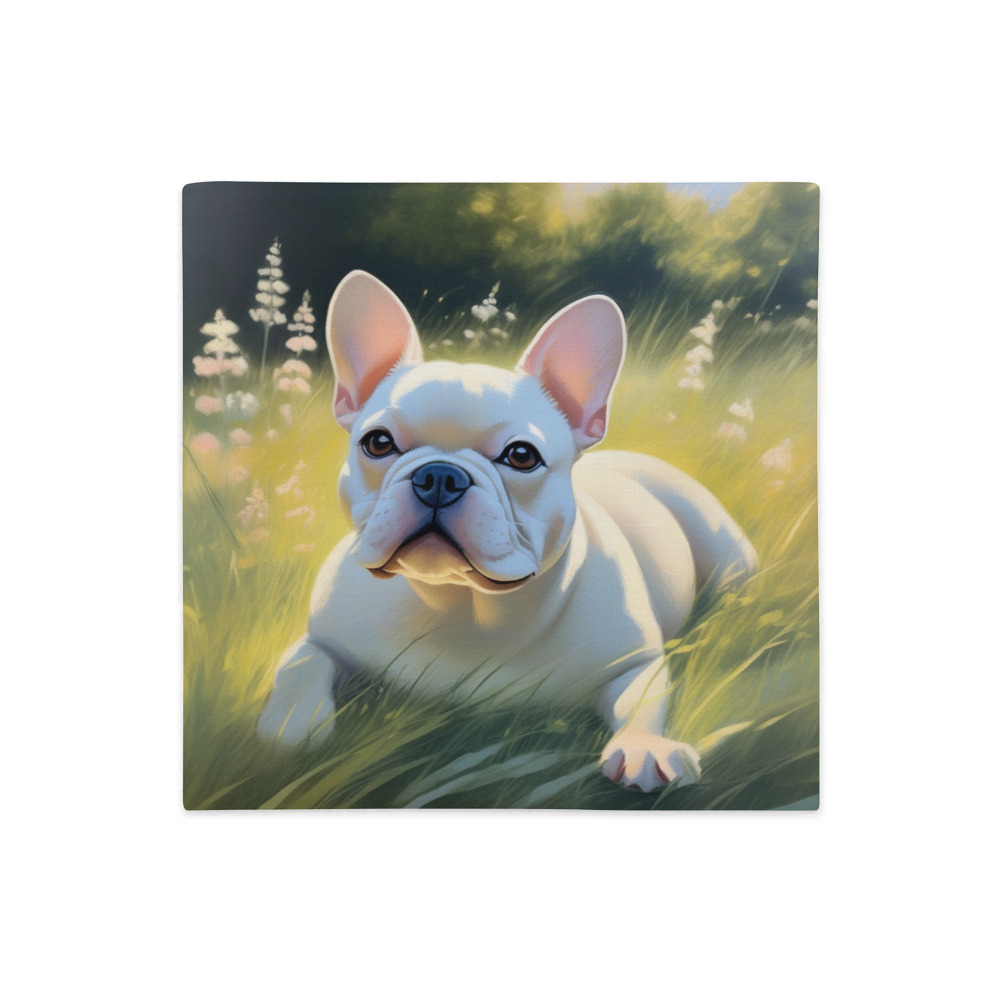 PugMug Custom White French Bulldog Premium Pillow Case