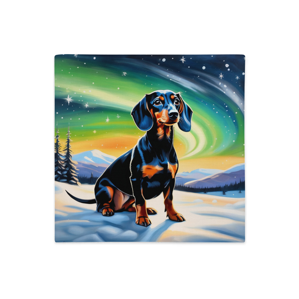 PugMug Custom Black Dachshund Premium Pillow Case