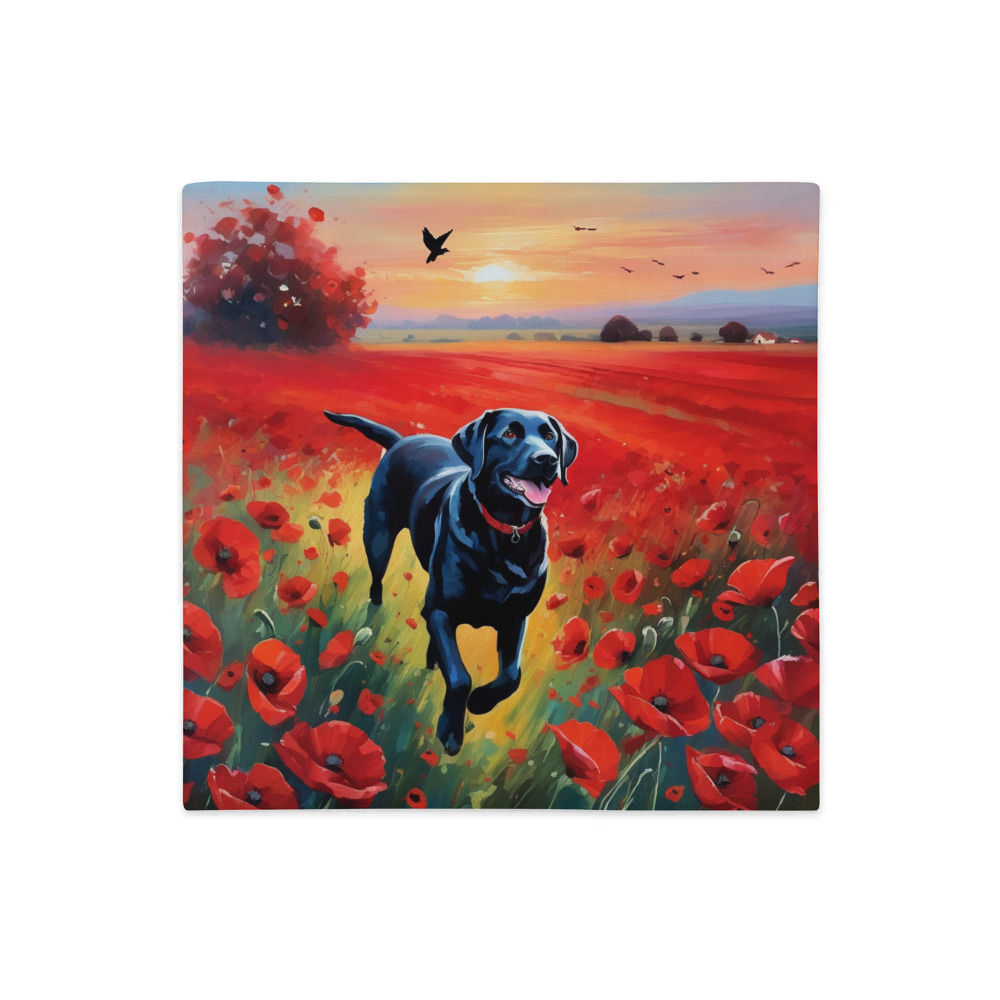 PugMug Custom Black Labrador Retriever Premium Pillow Case