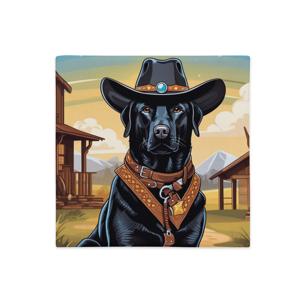 PugMug Custom Black Labrador Retriever Premium Pillow Case