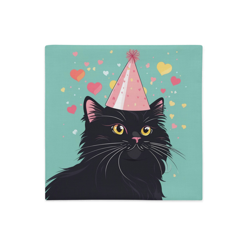 PugMug Custom Black Persian Cat Premium Pillow Case
