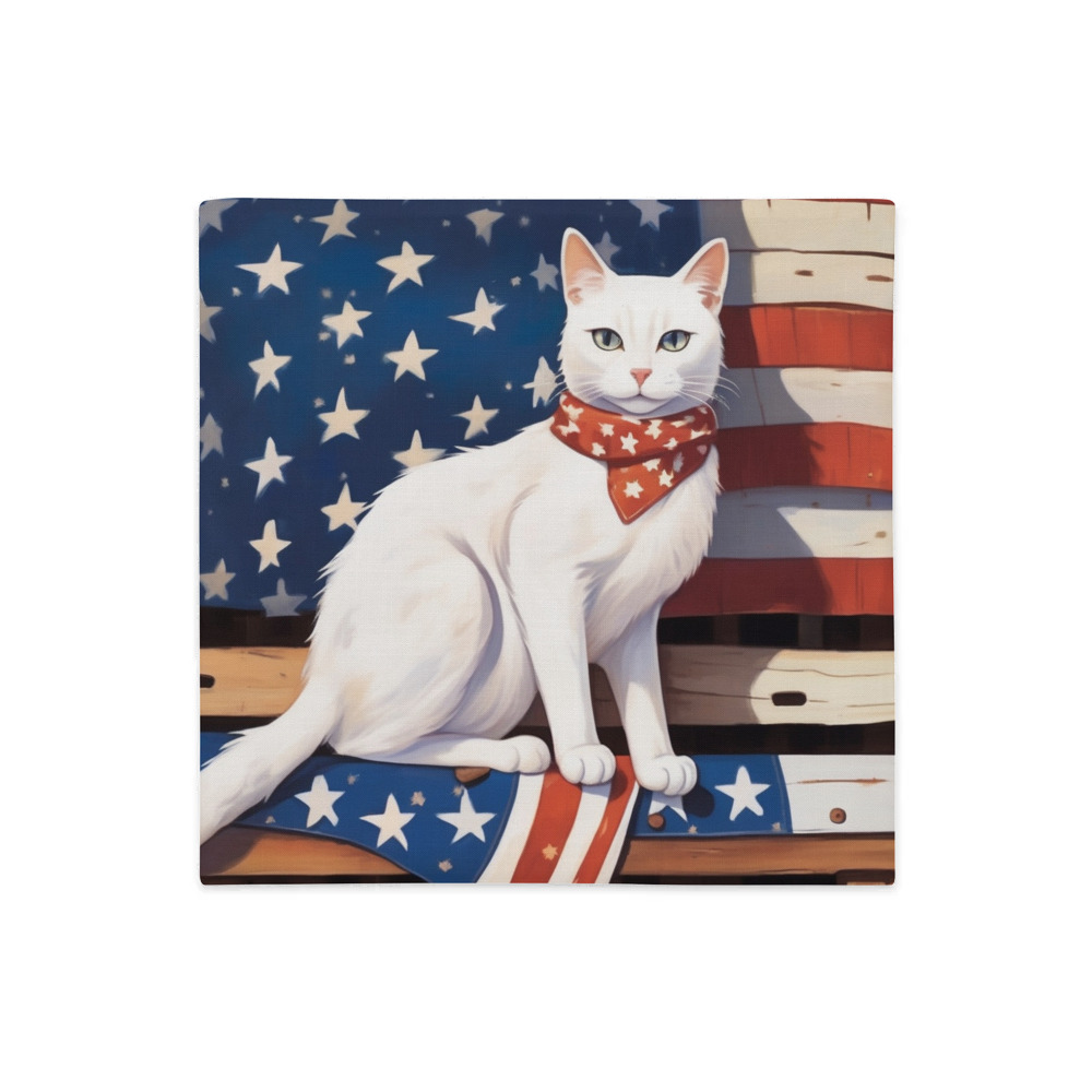 PugMug Custom White Companion Cat Premium Pillow Case